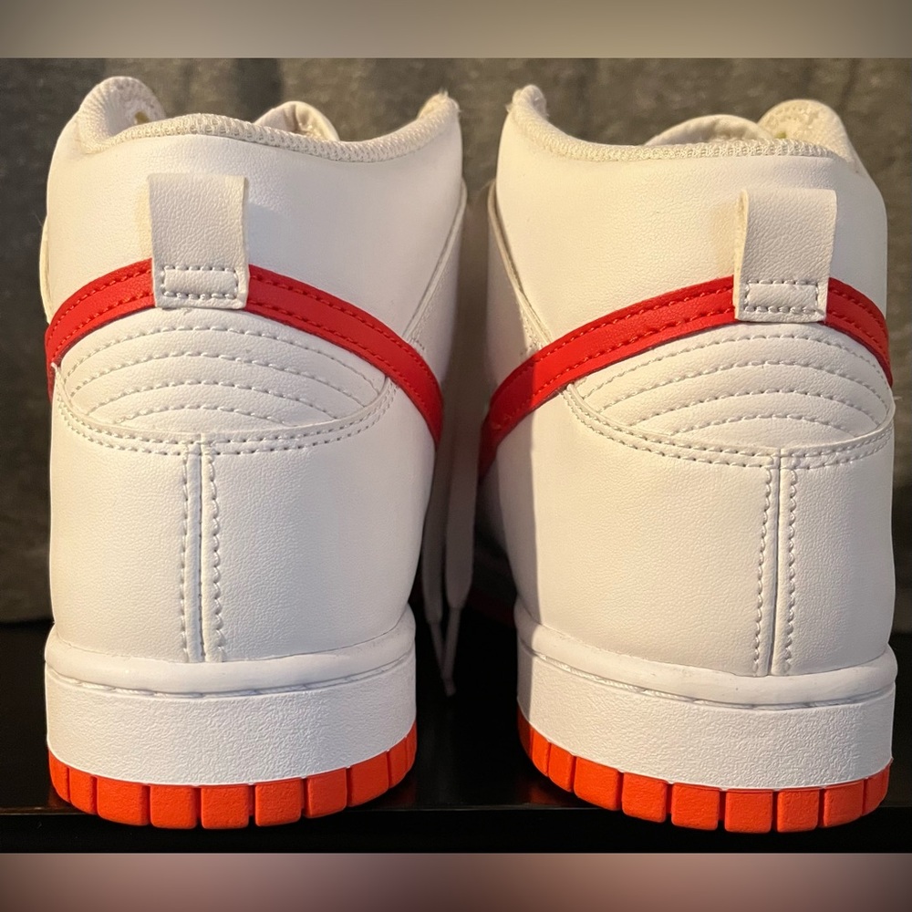 Nike White and Red High-Top Sneakers - Picture 3 of 4